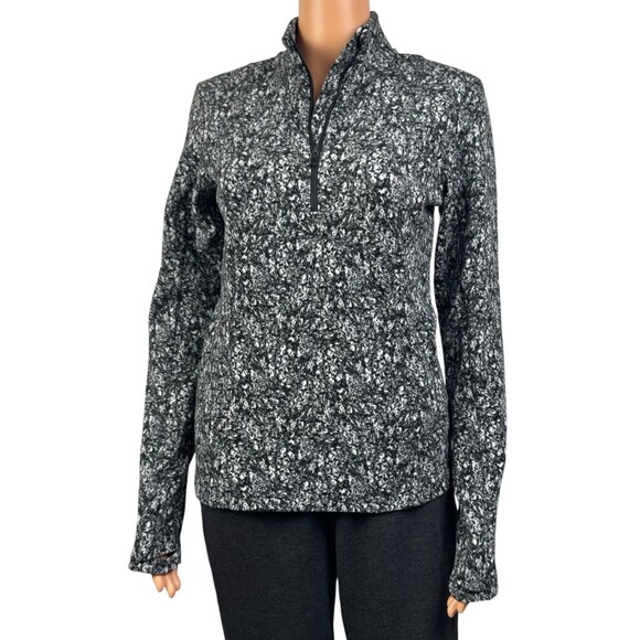 Spyder Active Womens Small Fleece Quarter Zip Printed Pullover - Picture 1 of 9